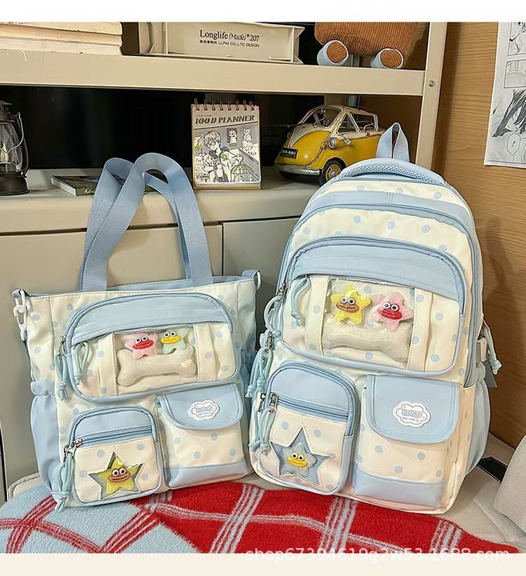 Siopsrl | Multi-Pocket School Backpack and Tote Bag Set Siopsrl