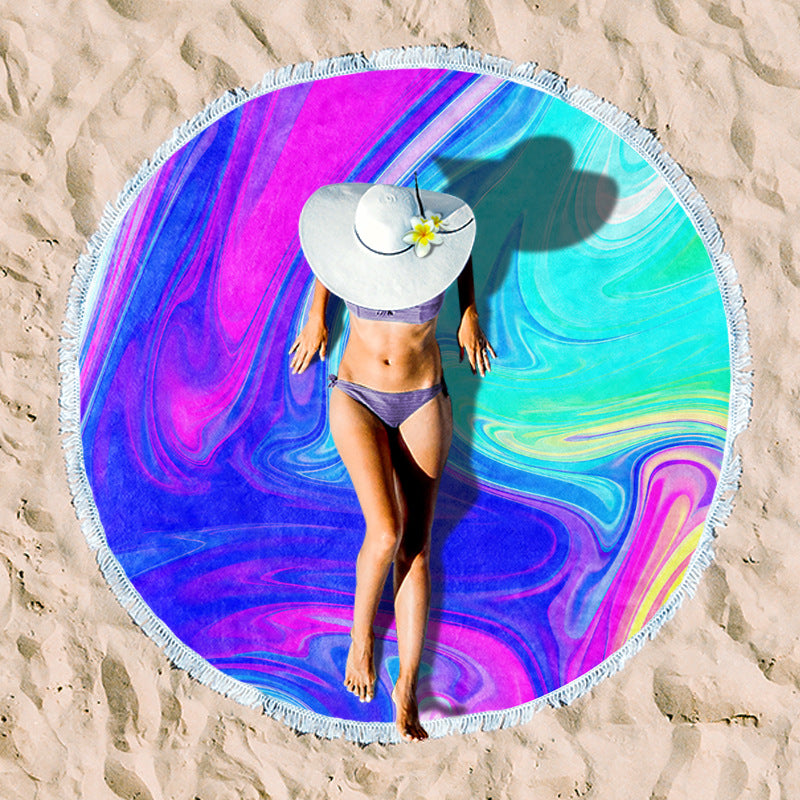 Siopsrl | Rundstrand towel with unique sunset design Siopsrl