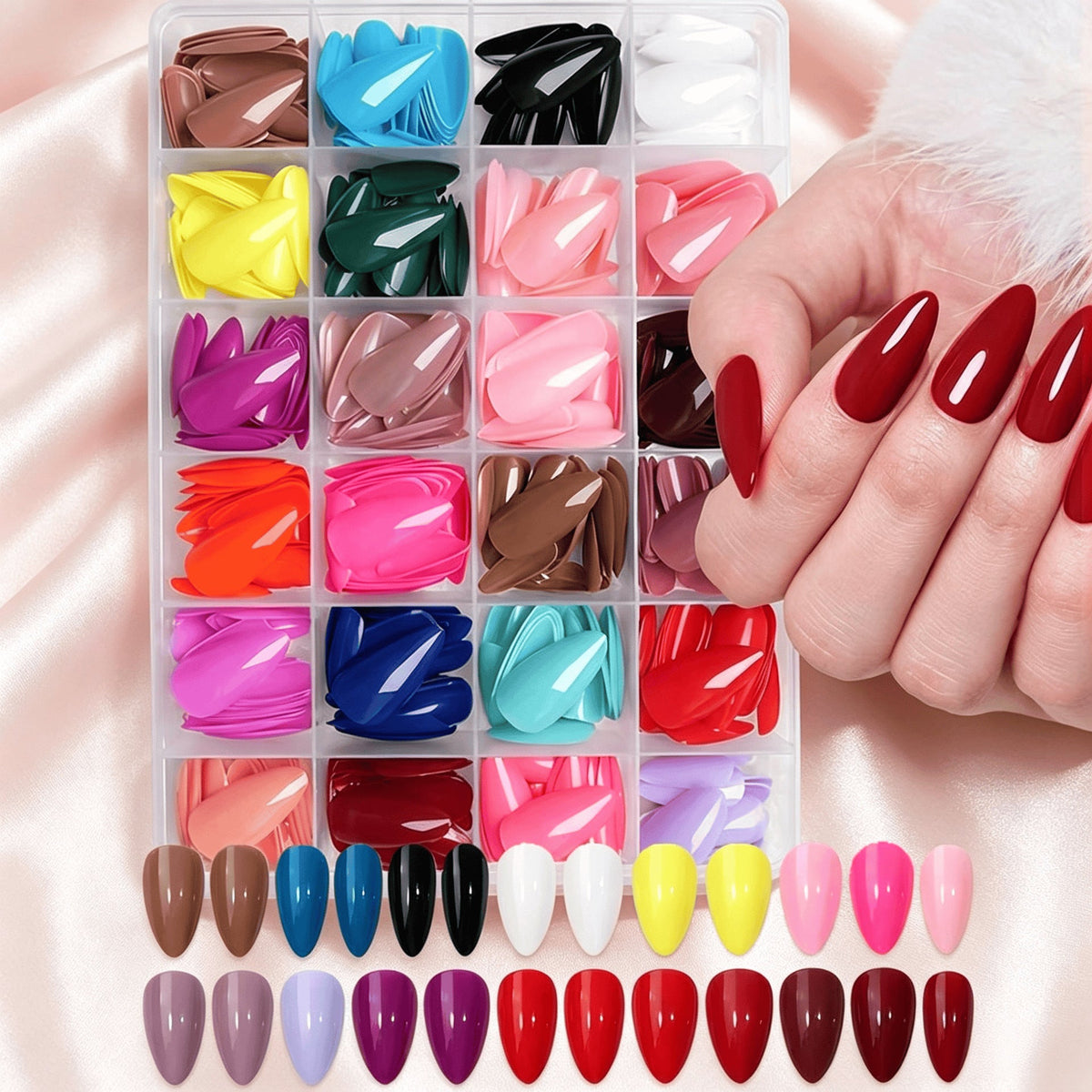 Siopsrl | Premium Glossy False Nail Tips Siopsrl