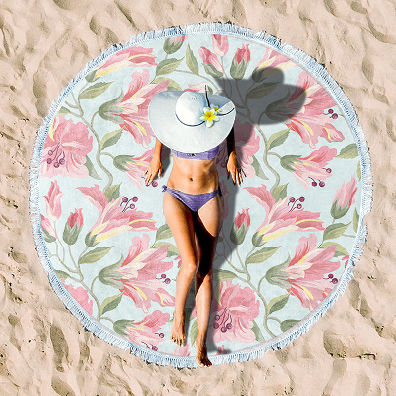 Siopsrl | Rundstrand towel with unique sunset design Siopsrl