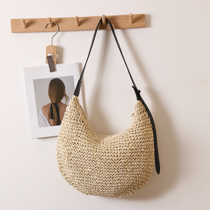 Siopsrl | Handmade Hobo Bag Made of Natural Raffia Material Siopsrl