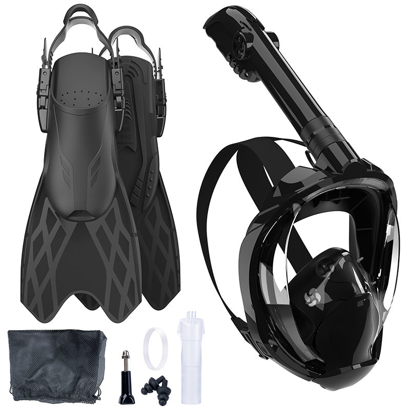 Siopsrl | Snorkeling equipment with highly flexible fins and full face mask Siopsrl