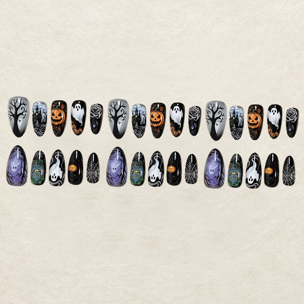 Halloween-Themed Press-On Nail Art Design Set Siopsrl