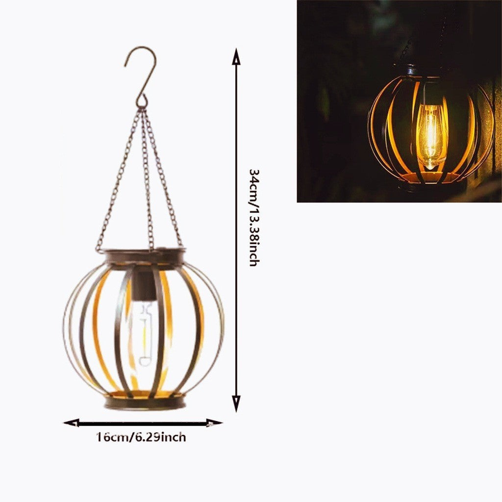 Siopsrl | Vintage Hanging Metal Lantern Pendant With Edison-Style Bulb Cage And Adjustable Chain Siopsrl