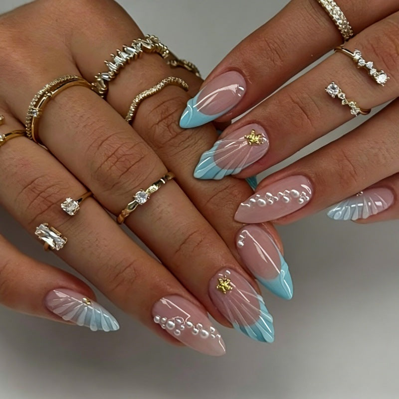 Siopsrl | Nature-Themed Artistic Press-On Nail Set Siopsrl