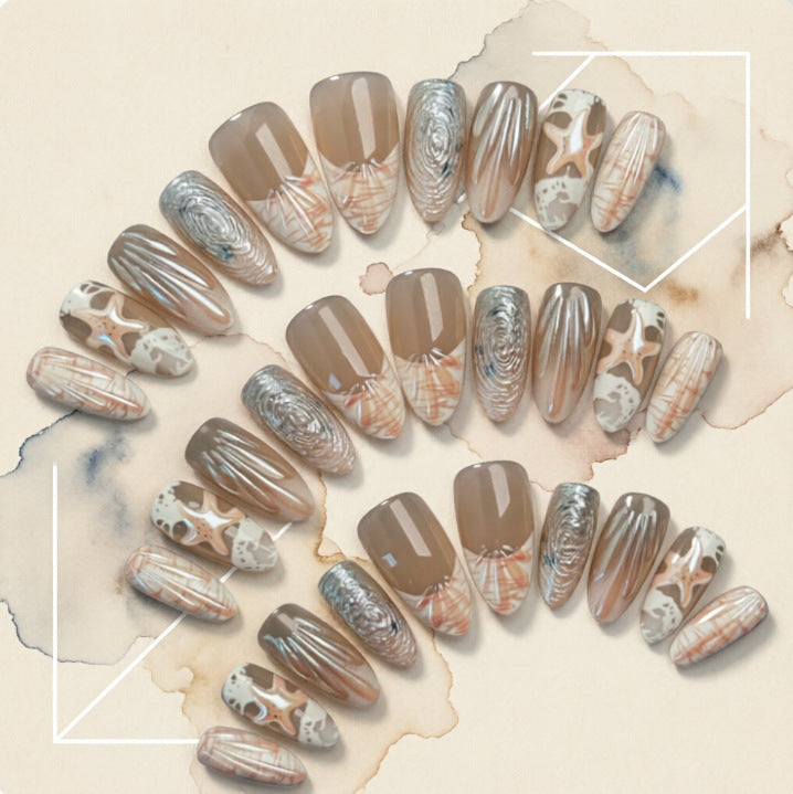 Siopsrl | Elegant Nail Tips with Maritime Design Siopsrl
