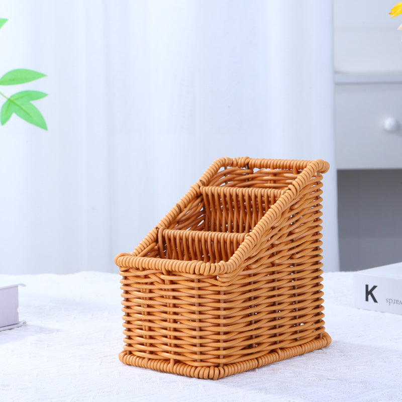 Multi-Compartment Woven Organizer Basket Siopsrl