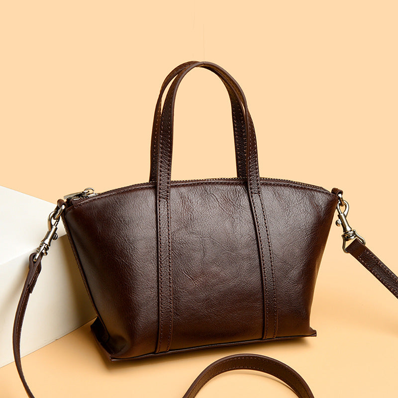 Textured Leather Handbag Siopsrl
