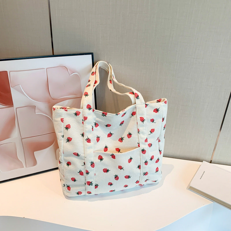 Siopsrl | WoStylish Corduroy Shopping Tote Siopsrl