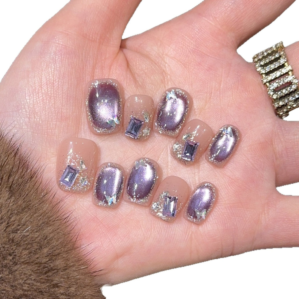 Siopsrl | Glamorous nail tips with ombre effect and glitter Siopsrl