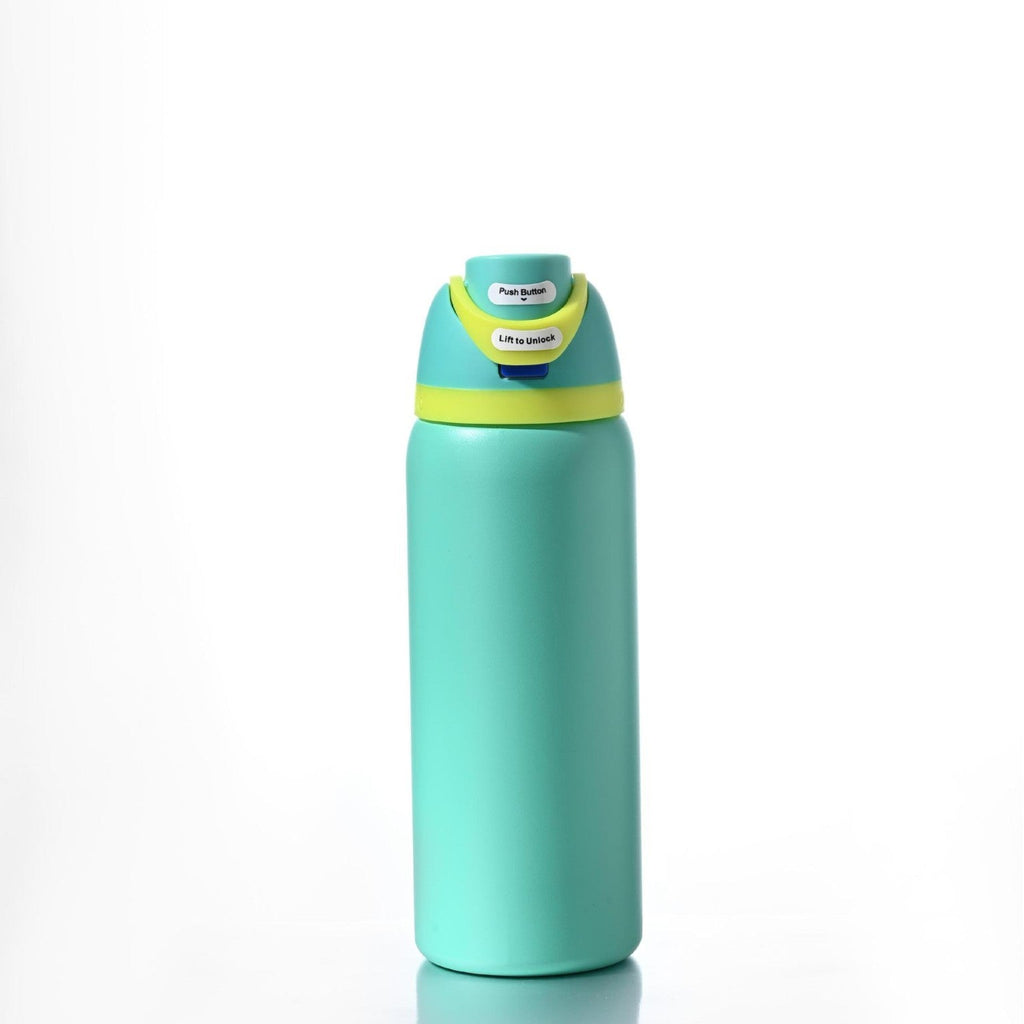 Siopsrl | Insulated Stainless Steel Vacuum Water Bottle With One-Touch Flip Lid And Leakproof Safety Lock