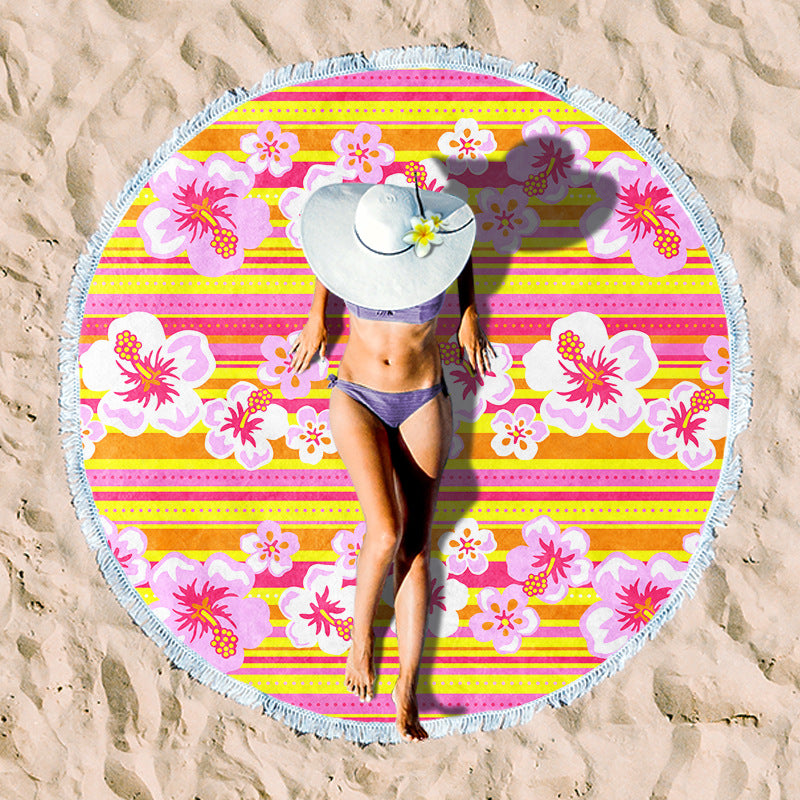 Siopsrl | Rundstrand towel with unique sunset design Siopsrl