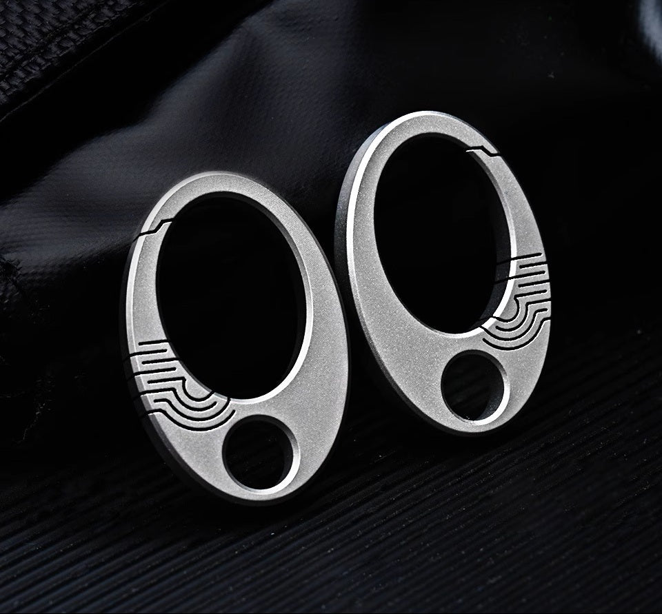 Siopsrl| Exquisite Mini Pure Titanium Keychain: EDC Press-Lock Charm Tool