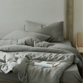 Breathable bedding set made of organic cotton with stonewash look
