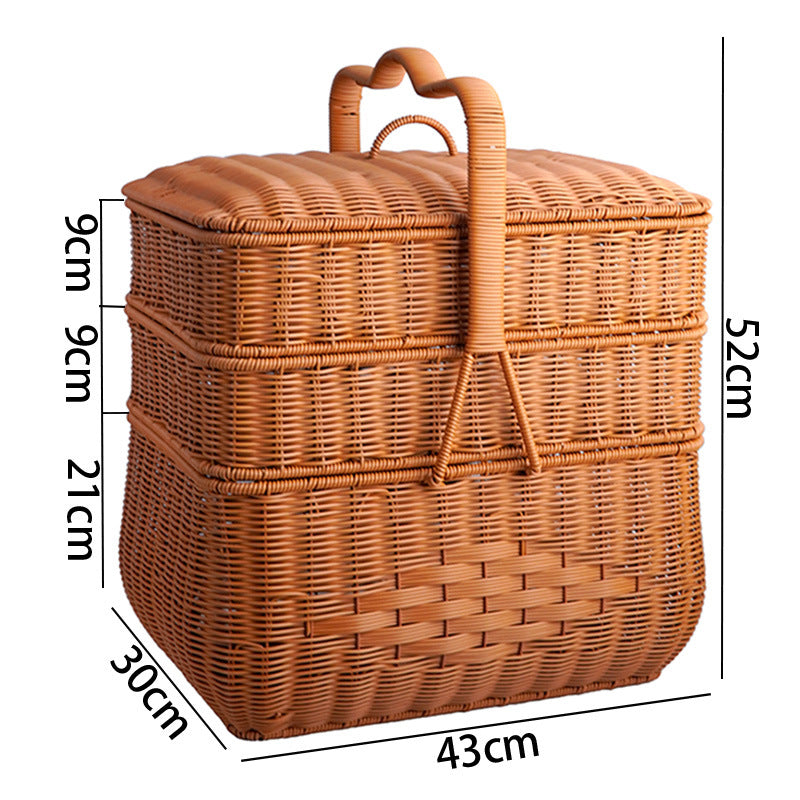 Multi-Tiered Woven Storage Basket Siopsrl