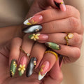 Siopsrl | Artificial nails with handcrafted floral designs Siopsrl