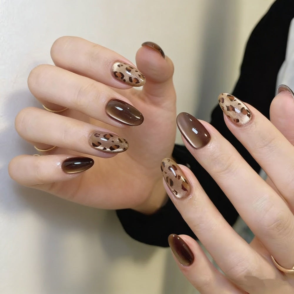 Siopsrl | Artificial Nails in Elegant Leopard Pattern Siopsrl