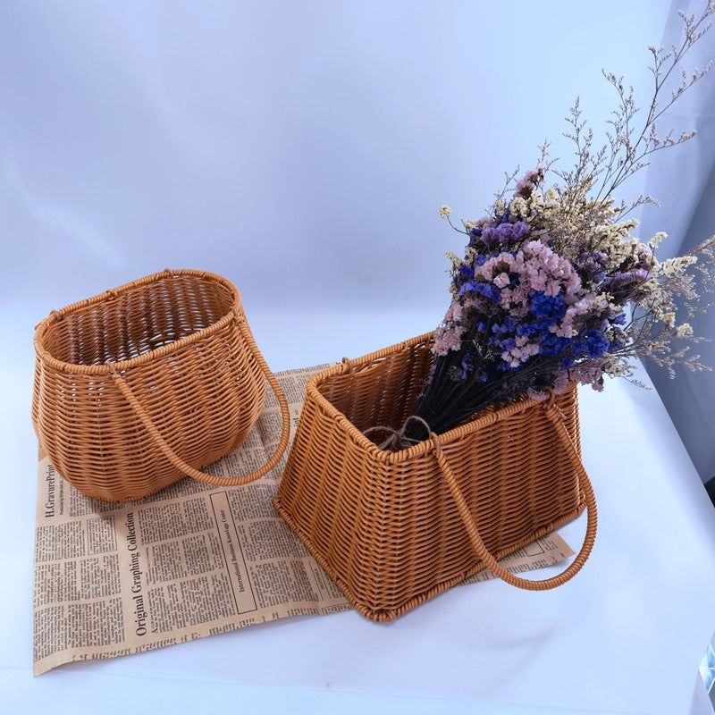 Women Diamond-shaped Handheld Basket Siopsrl