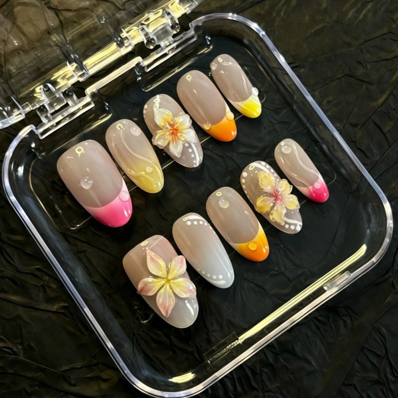 Siopsrl | Nature-Themed Artistic Press-On Nail Set Siopsrl