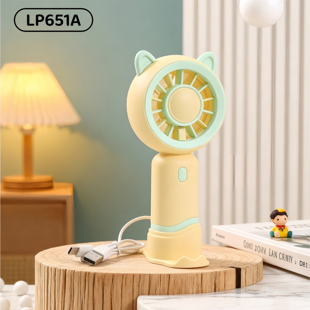 Siopsrl | Women's portable hand fan with cute cat design Siopsrl