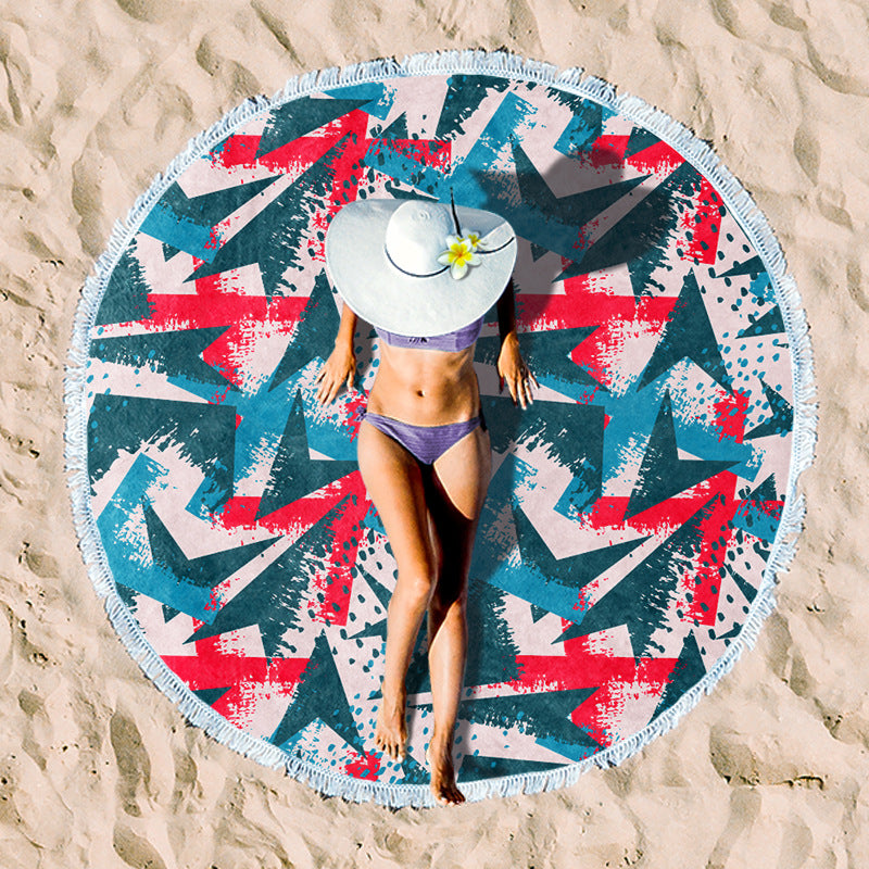 Siopsrl | Rundstrand towel with unique sunset design Siopsrl