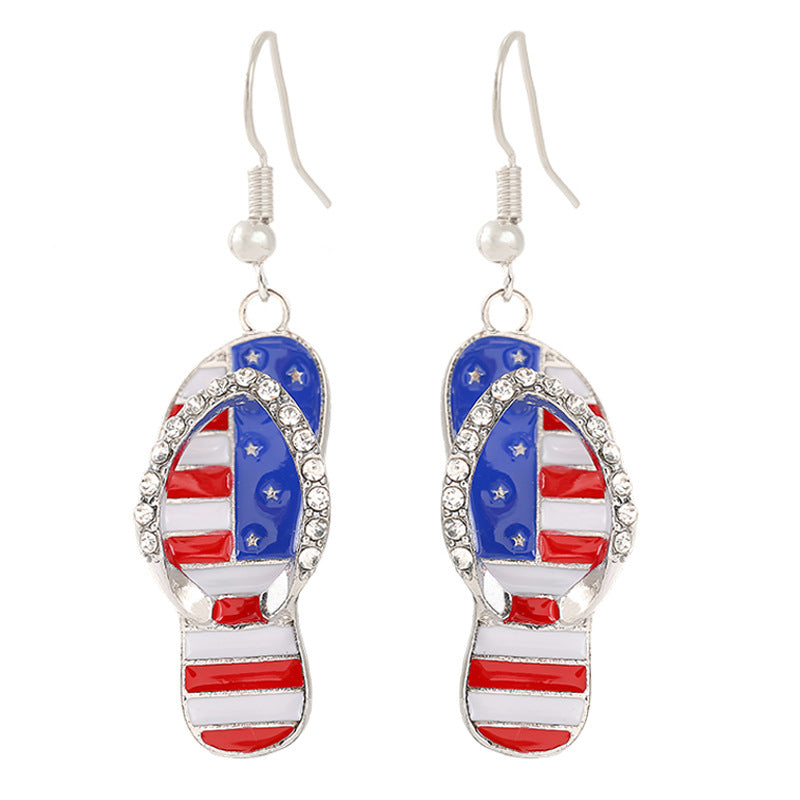 Siopsrl | Women nan enamel horseshoe earrings with star motif and fishhook closure Siopsrl