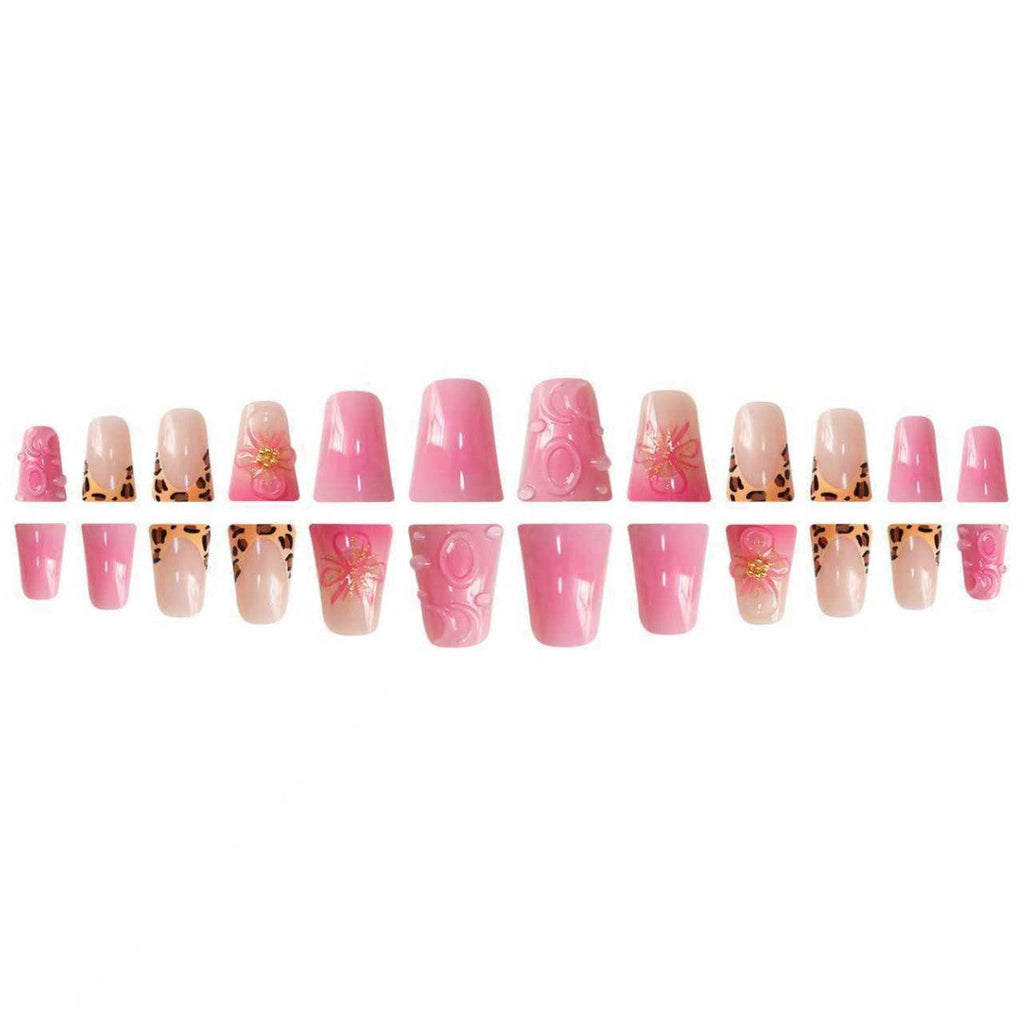 Siopsrl | Decorative Press-On Nail Extensions with Floral Accents Siopsrl