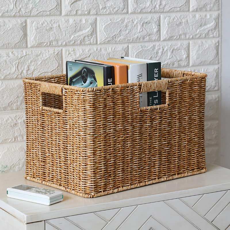 Handcrafted Rectangular Wicker Storage Bin Siopsrl