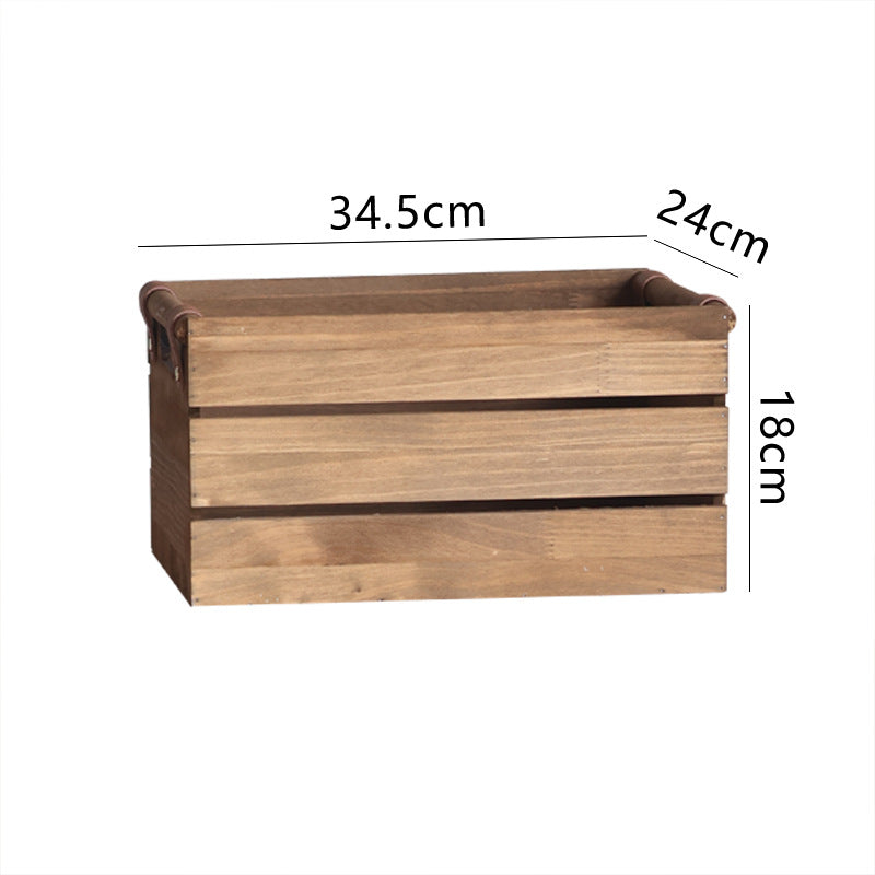 Elegant storage basket made of solid wood Siopsrl
