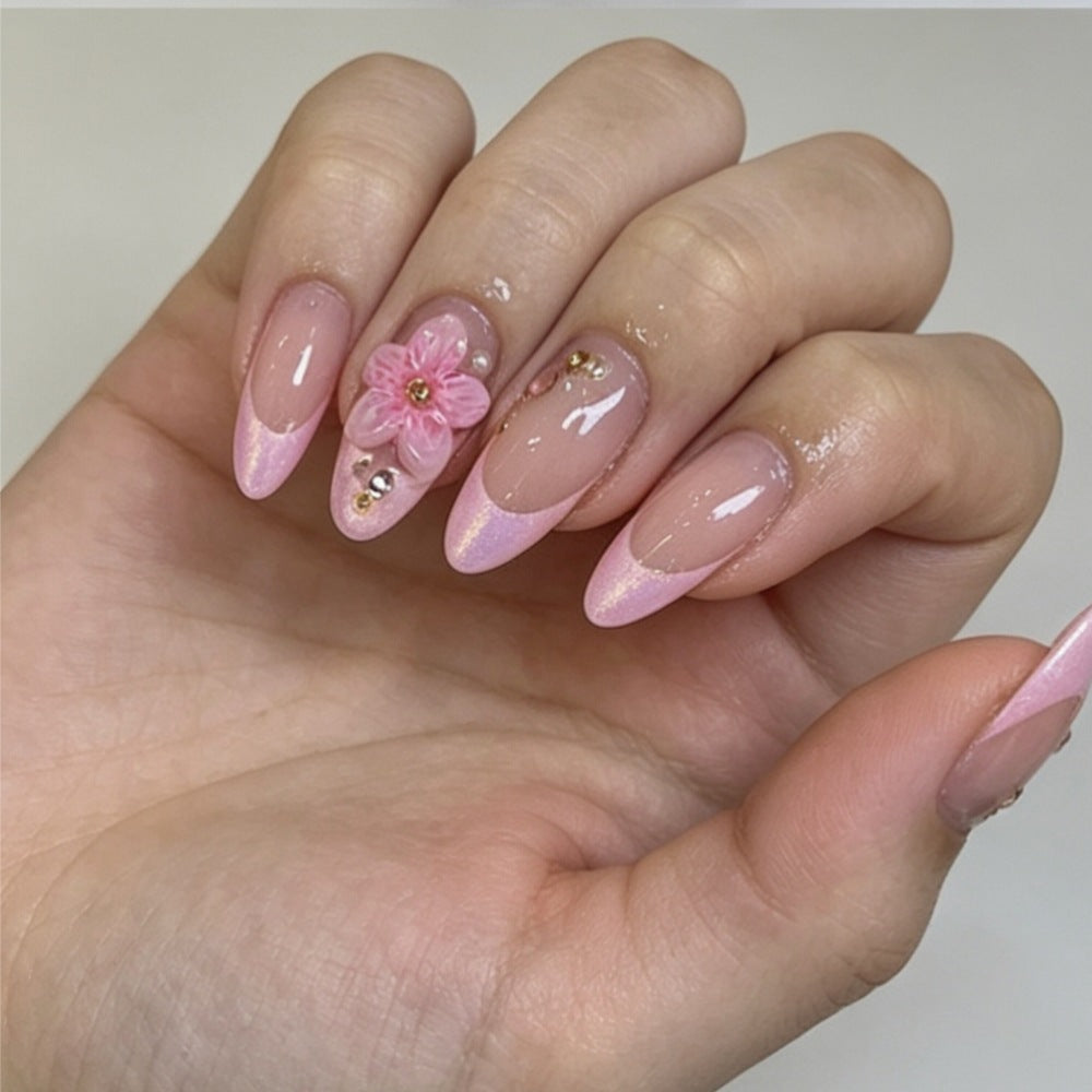 Siopsrl | Floral-Embellished Press-On Nail Art Set Siopsrl