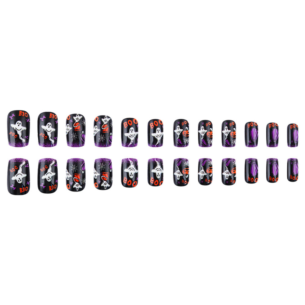 Fun Halloween-Themed Press-On Nail Art Set Siopsrl