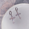 Siopsrl | Elegant Cross Earrings with Sparkling Stones Siopsrl
