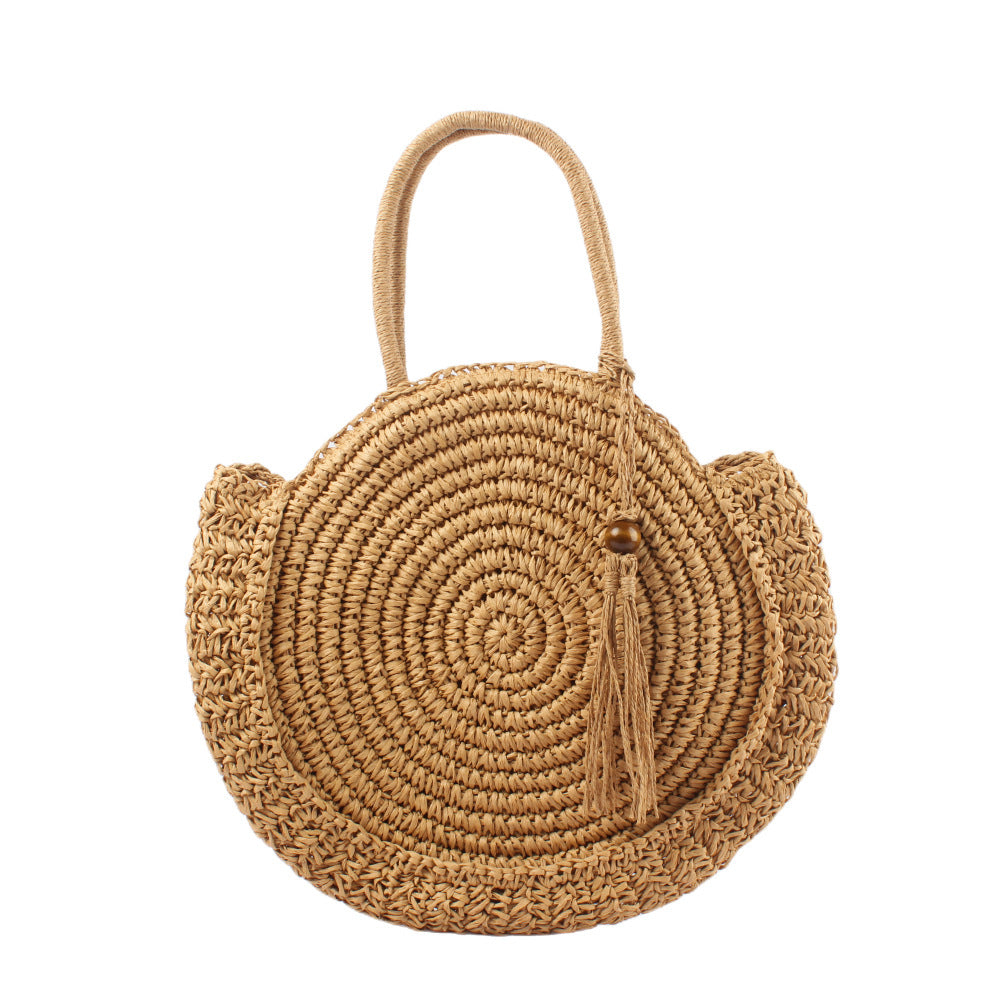 Siopsrl | Round basket bag with elegant tassel Siopsrl