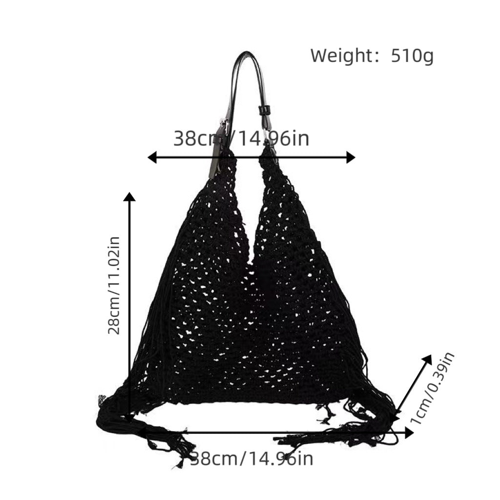 Siopsrl | Structured beach bag with fringe details Siopsrl