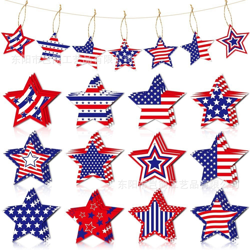 Siopsrl | Unisex nan multi-layer 3D paper star hanging decoration with hanging loops Siopsrl