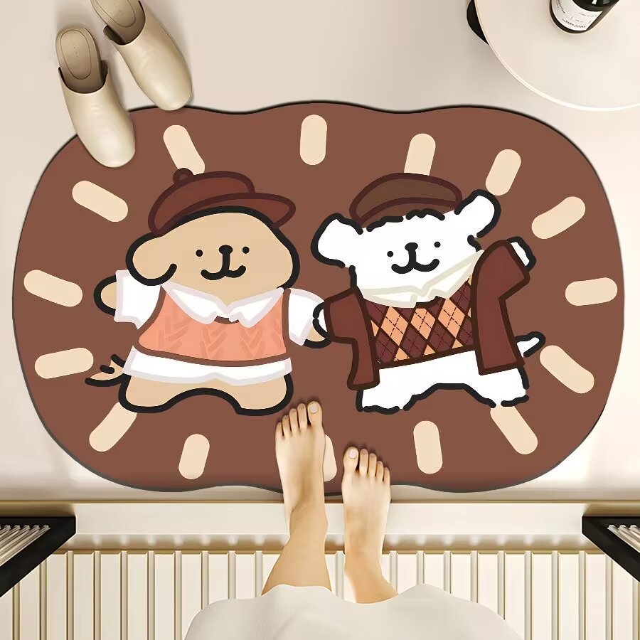 Siopsrl | Cute Cartoon Bear Bath Mat Siopsrl
