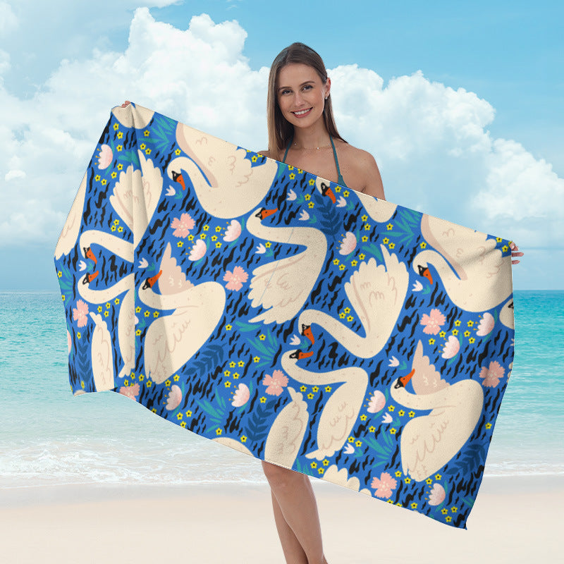 Siopsrl | Beach towel with tropical leaf design Siopsrl