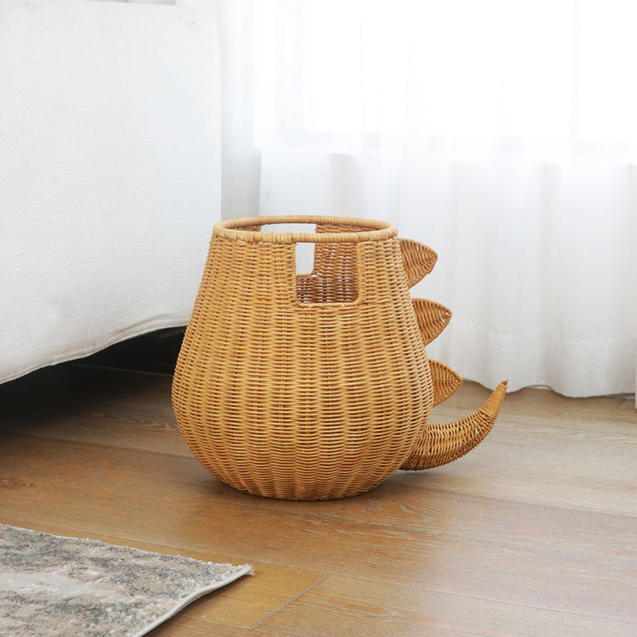 Creative Dinosaur-Shaped Woven Storage Basket Siopsrl