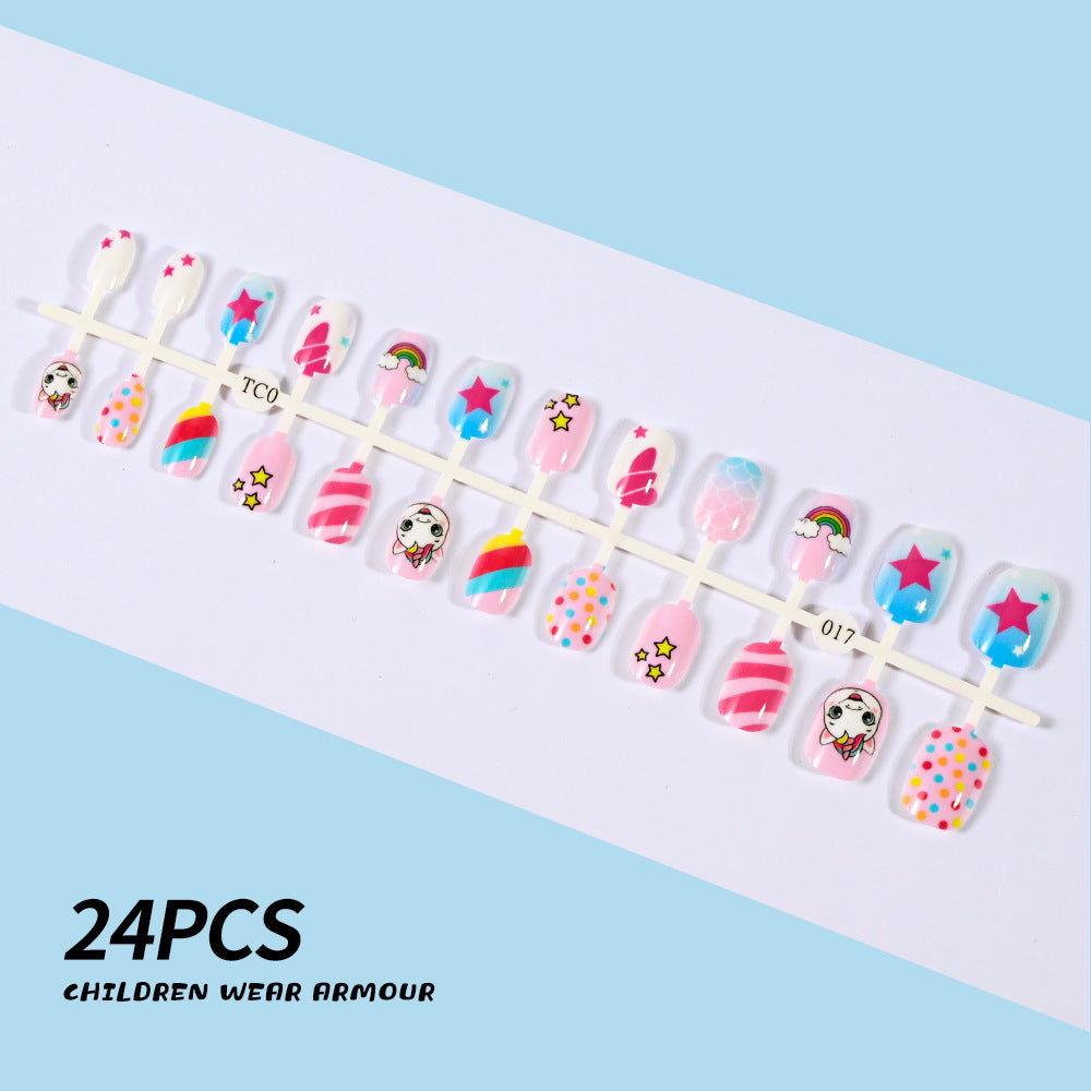 Siopsrl | Children's Fun-Themed Press-On Nail Set Siopsrl