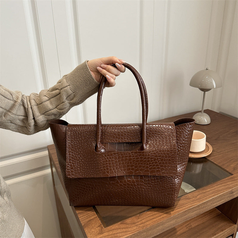 Siopsrl | WoCrocodile Textured Structured Handbag Siopsrl