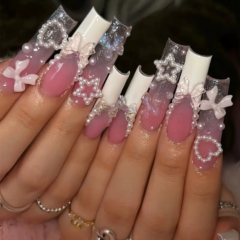 Siopsrl | Decorative Long Press-On Nail Extensions Siopsrl
