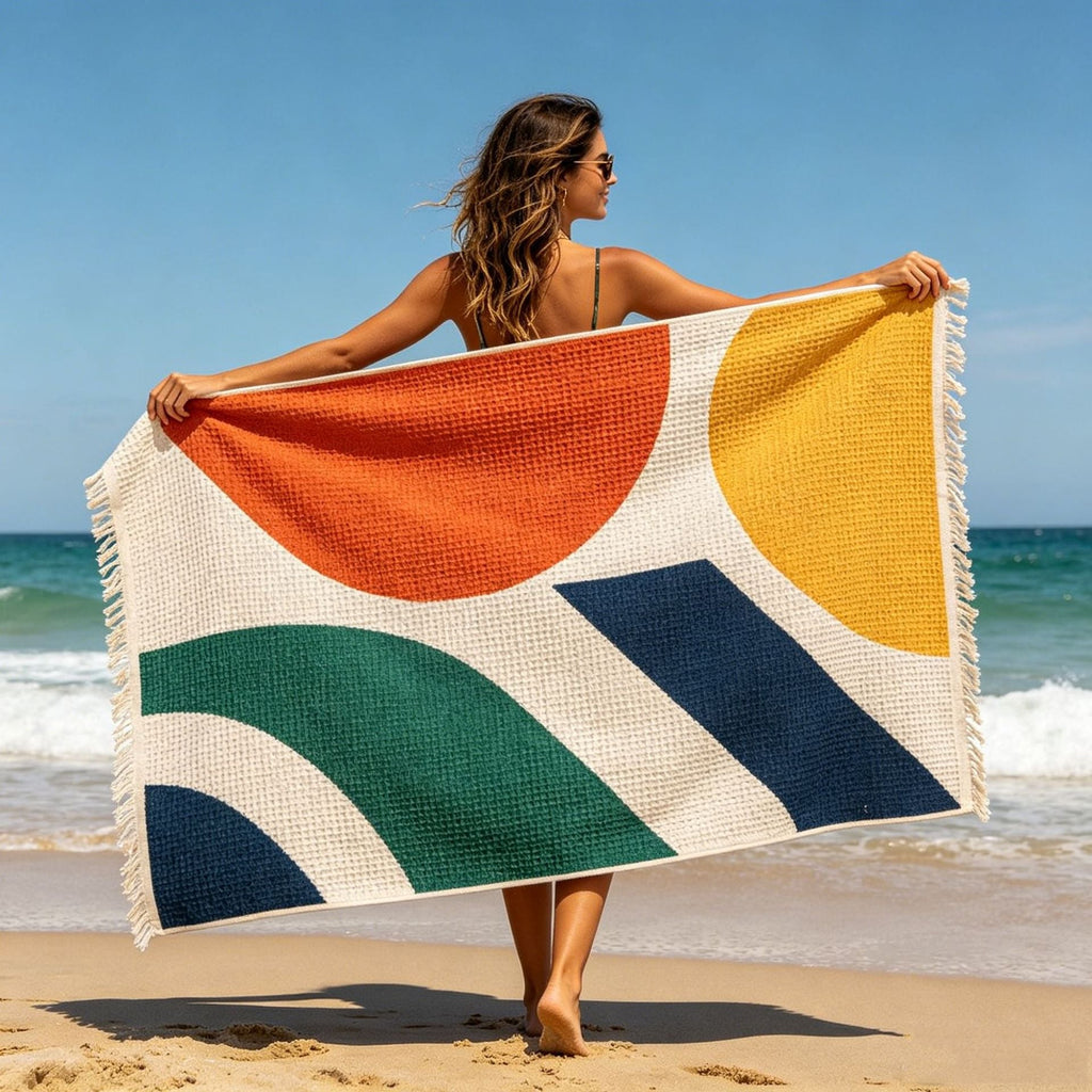 Siopsrl | Beach towel with floral motifs Siopsrl