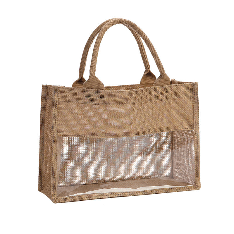 Siopsrl | Shopping bag made of natural jute with mesh design Siopsrl