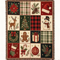 Cozy Holiday-Themed Throw Blanket