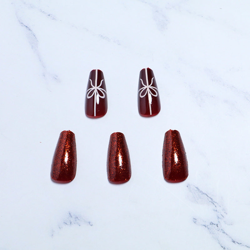 Siopsrl | Artistic Glittery Press-On Nail Set Siopsrl