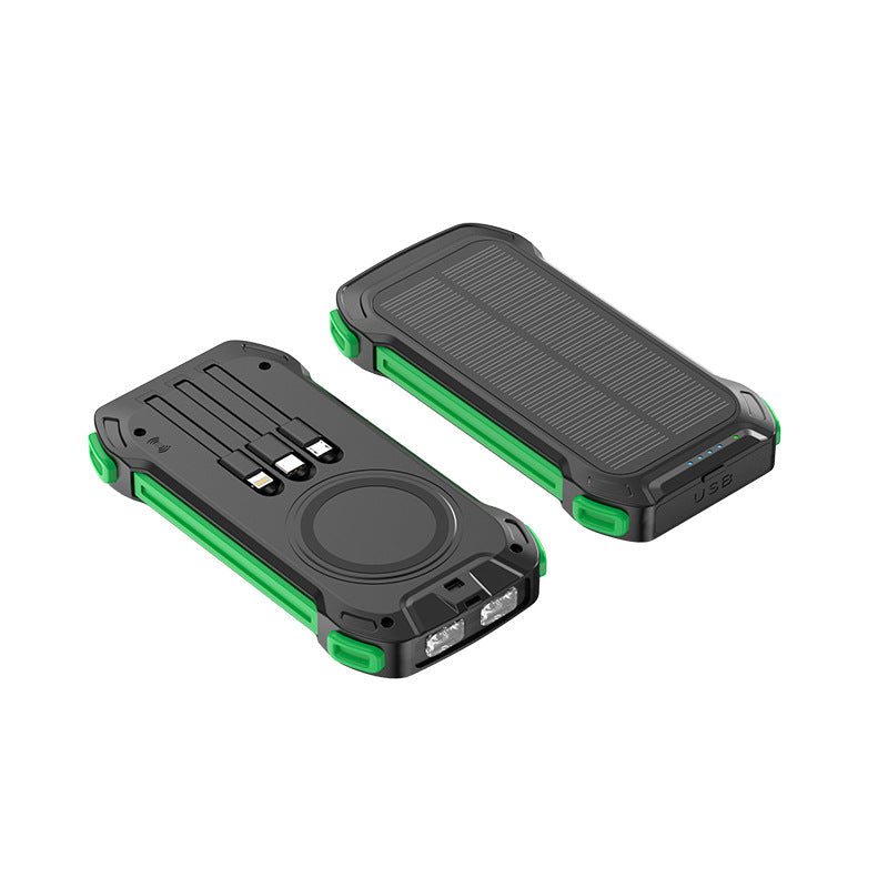 Solar power bank with multifunctional ports and LED light Siopsrl