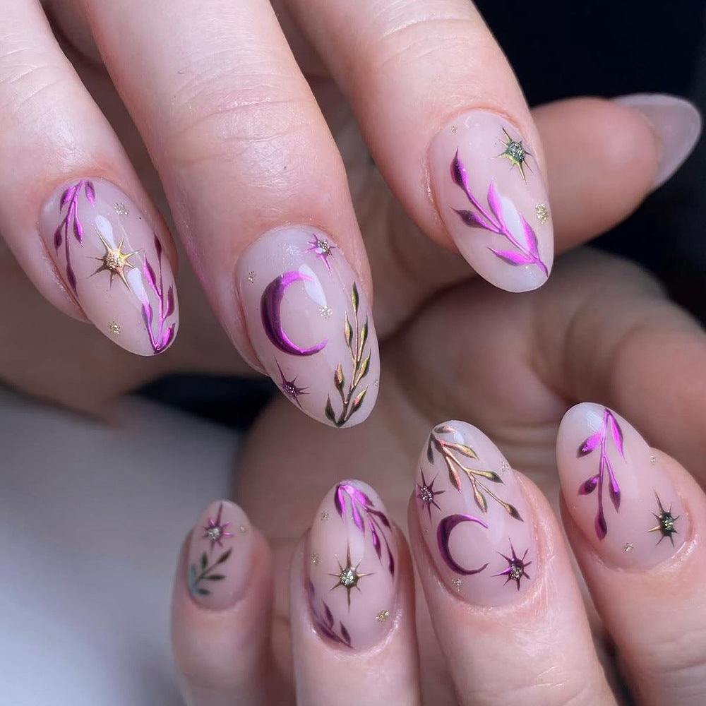 Siopsrl | Spring-like nail art with flower appliqués Siopsrl