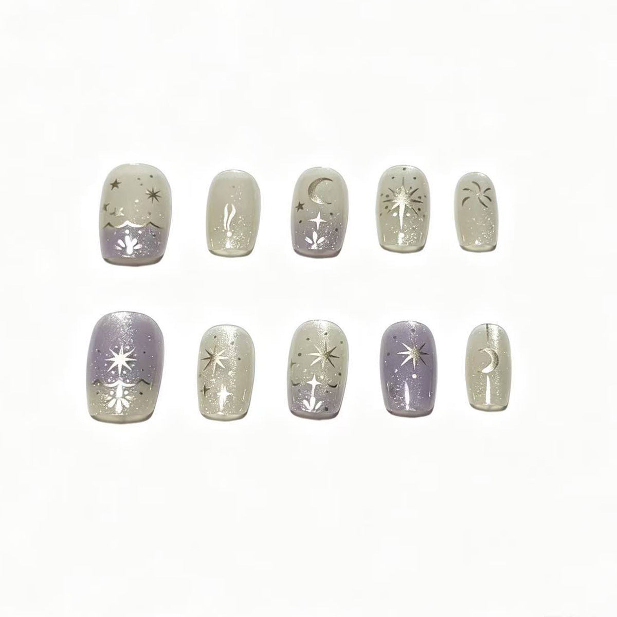 Siopsrl | Celestial Themed Press-On Nail Set Siopsrl