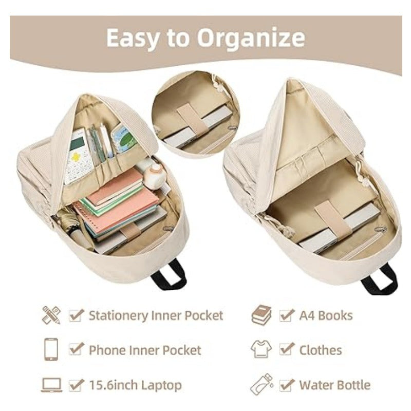 Siopsrl | Cord backpack with deep storage and stylish accents Siopsrl