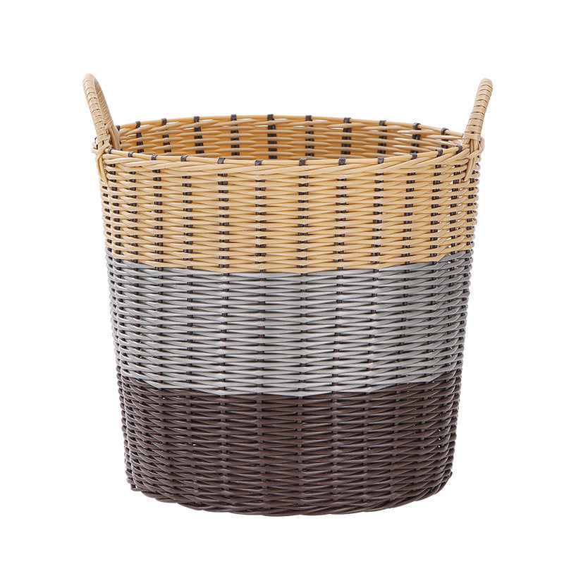 Handwoven Storage Basket with Handles, 43 × 32 × 40 cm